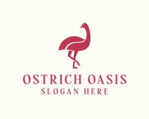 Wild Ostrich Bird logo