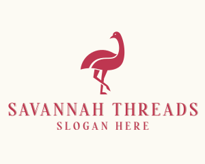 Wild Ostrich Bird logo