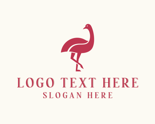 Ostrich logo example 1