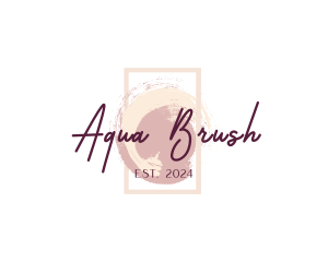 Beauty Watercolor Brush Lettermark logo design