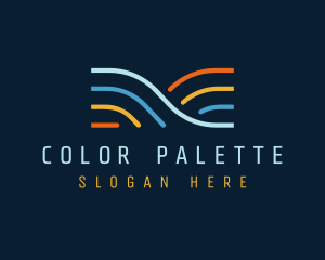 Colorful Wave Lines logo design