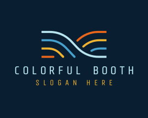 Colorful Wave Lines logo design