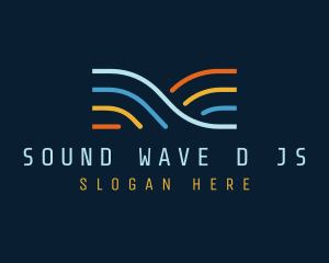 Colorful Wave Lines logo design