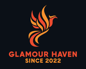 Flaming Phoenix Bird logo