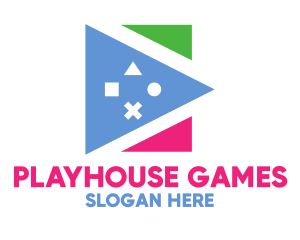 Polygon Game Shape logo design