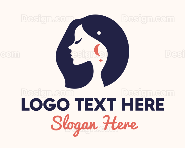 Evening Woman Beauty Salon Logo