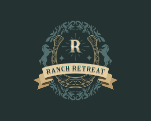 Luxury Horseshoe Ranch logo design