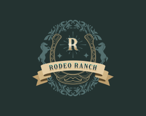 Luxury Horseshoe Ranch logo design