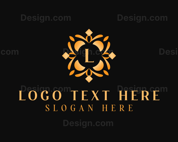 Stylish Floral Diamond Logo