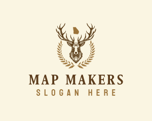 Georgia Deer Antler logo design