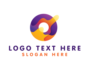 Colorful Flaming Letter O logo design