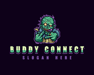 Scary Zombie Middle Finger logo design