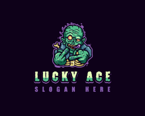 Scary Zombie Middle Finger logo design