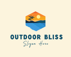 Beach Travel Getaway logo design