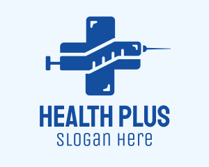 Medical Vaccine Syringe Logo