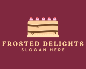 Cherry Icing Cake logo design