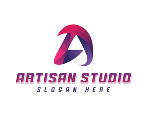 Studio Agency Letter A logo design