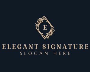 Elegant Luxury Floral Boutique logo design