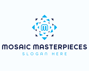 Triangle Mosaic Geometric logo design