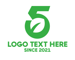 Modern Leaf Number 5 logo