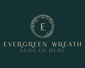 Aesthetic Leaf Wreath logo design