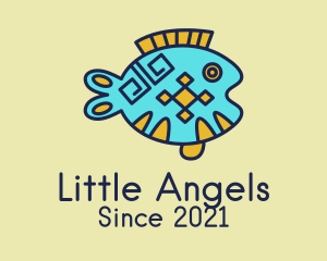 Tribal Fish Drawing  logo