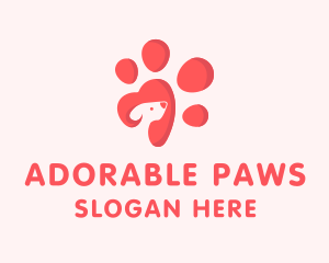 Dog Paw Heart logo design