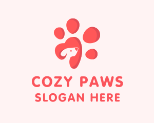 Dog Paw Heart logo design