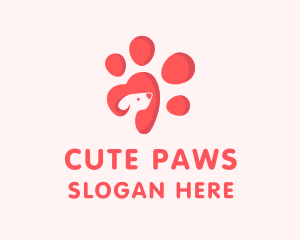 Dog Paw Heart logo design