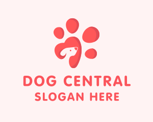 Dog Paw Heart logo design