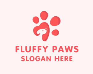 Dog Paw Heart logo design