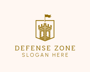 Tower Flag Shield logo design