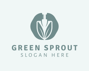 Sprout Gardening Trowel logo design