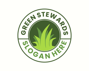 Green Grass Badge logo design