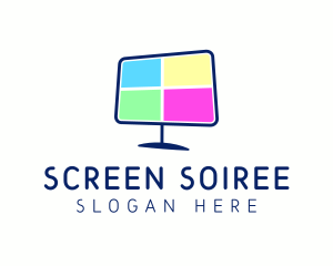 Screen Monitor Display logo design