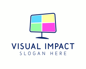 Screen Monitor Display logo design