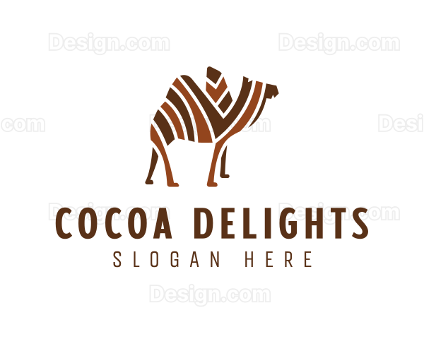 Mosaic Stripe Camel Logo