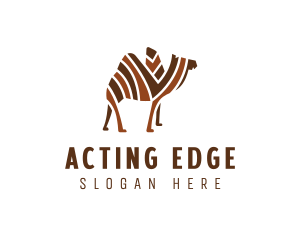 Mosaic Stripe Camel logo design