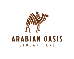 Mosaic Stripe Camel logo