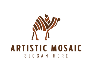 Mosaic Stripe Camel logo
