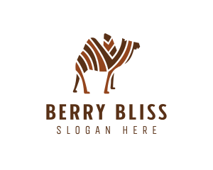 Mosaic Stripe Camel logo design