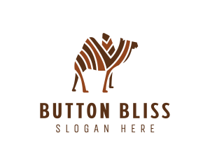 Mosaic Stripe Camel logo design