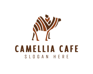 Mosaic Stripe Camel logo design