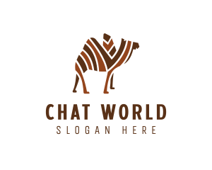 Mosaic Stripe Camel logo design