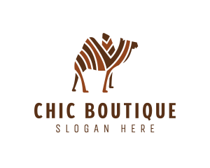 Mosaic Stripe Camel logo design