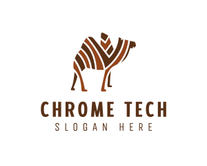 Mosaic Stripe Camel logo design