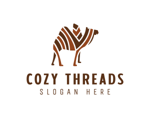 Mosaic Stripe Camel logo design