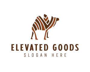 Mosaic Stripe Camel logo design