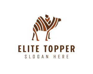 Mosaic Stripe Camel logo design