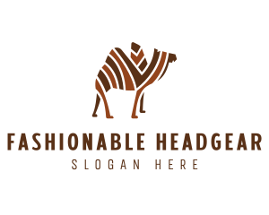 Mosaic Stripe Camel logo design